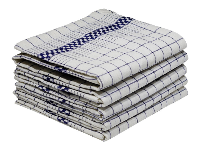 Multipurpose, Easy Fit, Absorbent Kitchen Towel- Design 2399 - 047x065cms (05 Pc Pack) - Checks - Royal Lilac