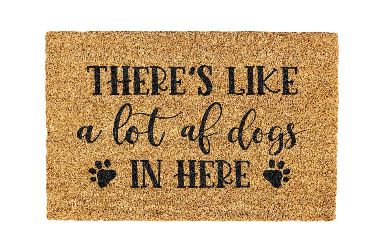 Allot of Dogs Coir Doormat Design 700 x 400 mm