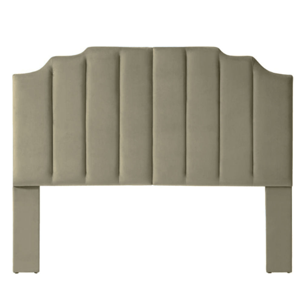Seraphina Velvet Headboard Queen Brown