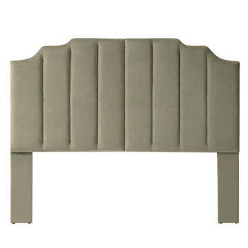 Seraphina Velvet Headboard Queen Brown