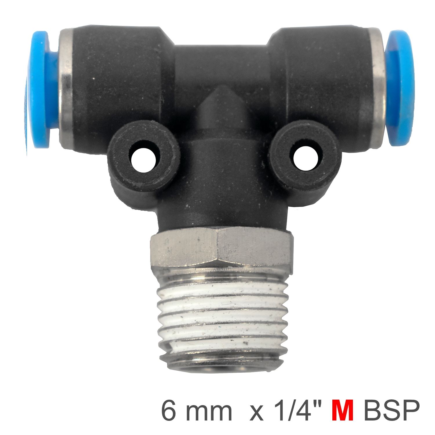 PU HOSE FITTING STRAIGHT STUD 12MM-3/8 M
