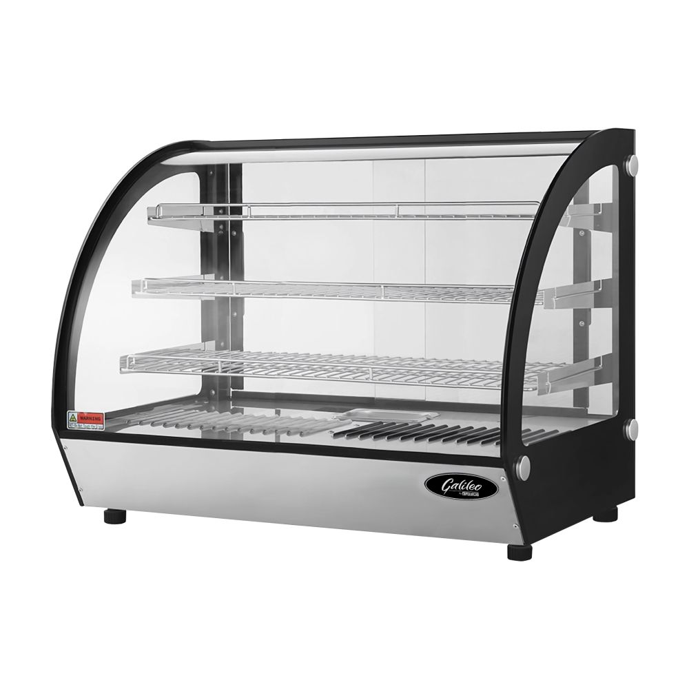 Heated countertop curved display cabinet - 0.9m - GALILEO