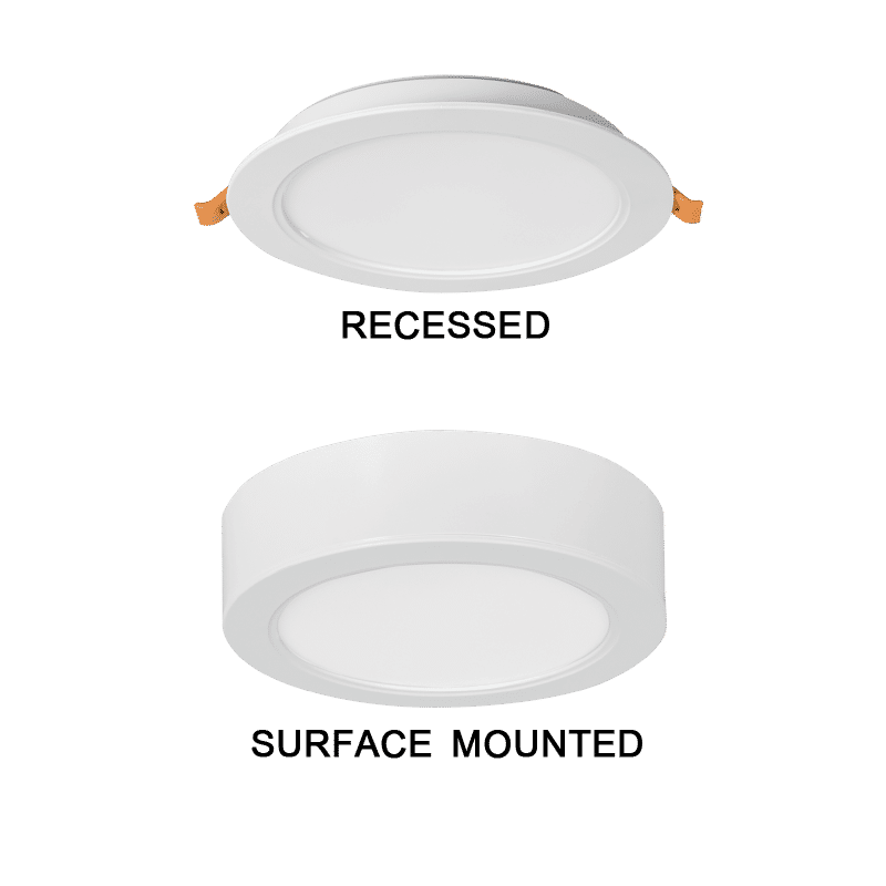 Polycarbonate 2 in one Design Surface Mounted or Recessed Fitting