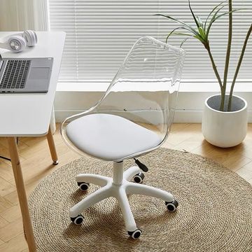 EFURN- Lumi Clearview White Office chair