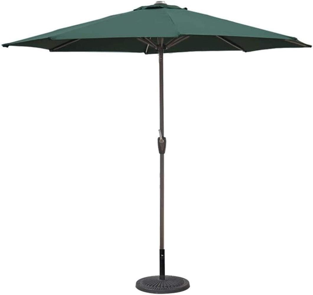 2.7M Outdoor Garden Parasol – Patio Sun Shade Umbrella with Base -GREEN