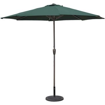 2.7M Outdoor Garden Parasol – Patio Sun Shade Umbrella with Base -GREEN