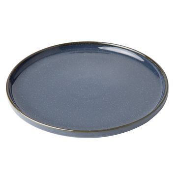 OMADA Flat Stackable Blue Dinner Plate Set of 4