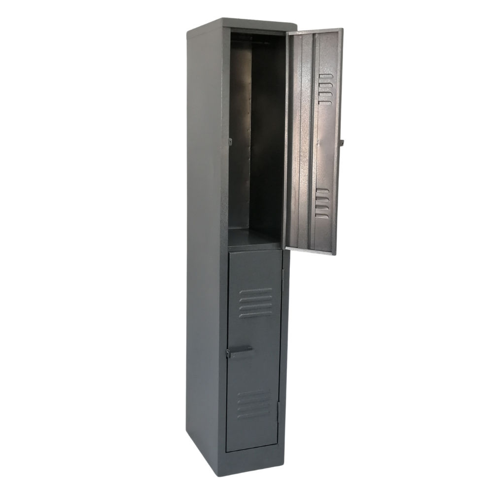 2 Door Steel Locker - Hammertone Grey