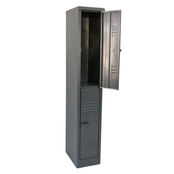 2 Door Steel Locker - Hammertone Grey