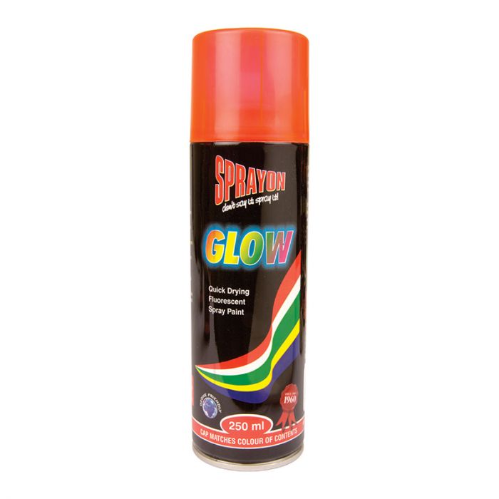 Sprayon - Spray Paint 300ml Glow Orng - 2 Pack