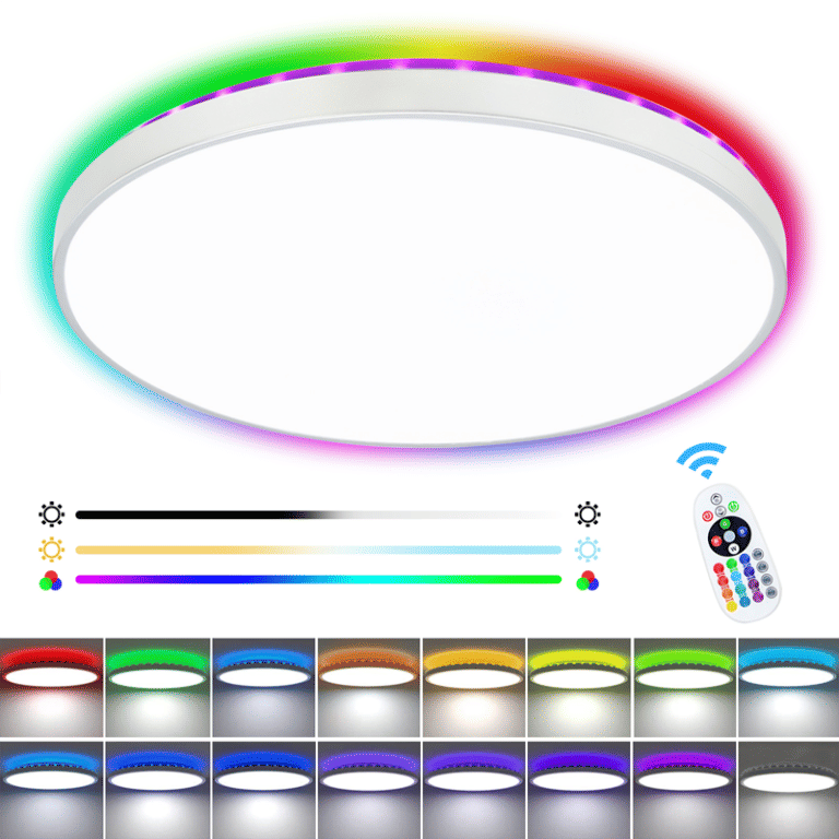LED Ceiling Fitting with RGB Back