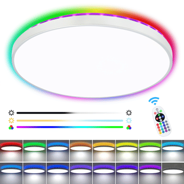LED Ceiling Fitting with RGB Back
