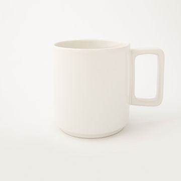 OMADA Flat Stackable White Mug Set of 4