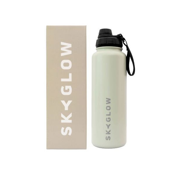 SkyGlow Double Wall Water Bottle - Gym Water Bottles - Sports Water Bottle - 1.2L - Sage