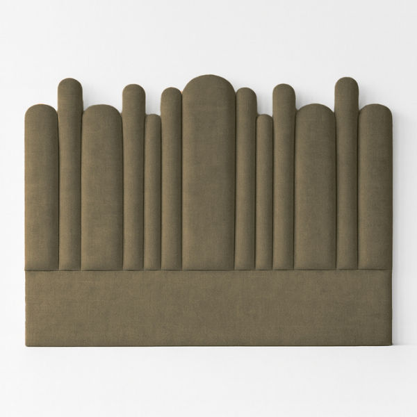 Yardley Artisty Overlap Linen Headboard Only Queen Tiramisu
