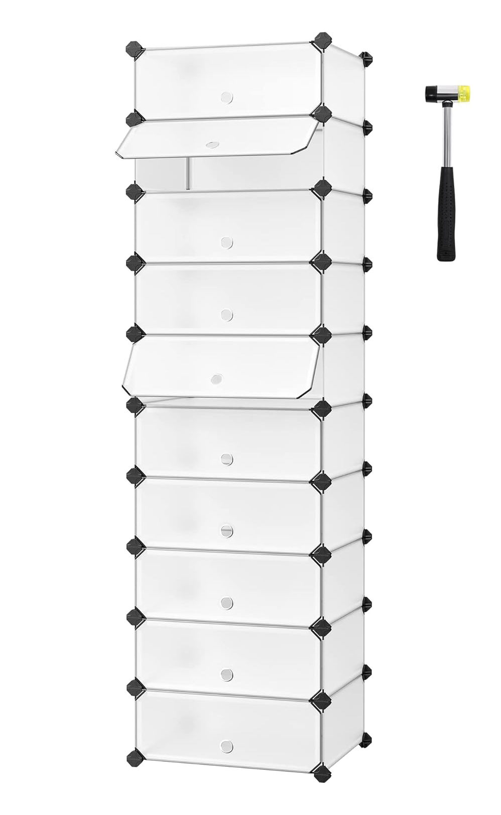 10-Cube Modular Shoe Rack – Customizable Storage for Shoes & More