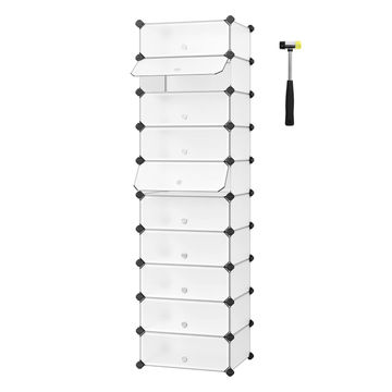 10-Cube Modular Shoe Rack – Customizable Storage for Shoes & More