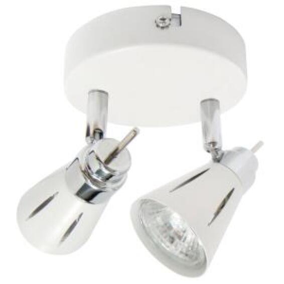 spotlight  2lt gu10 s066/2 white chrome 