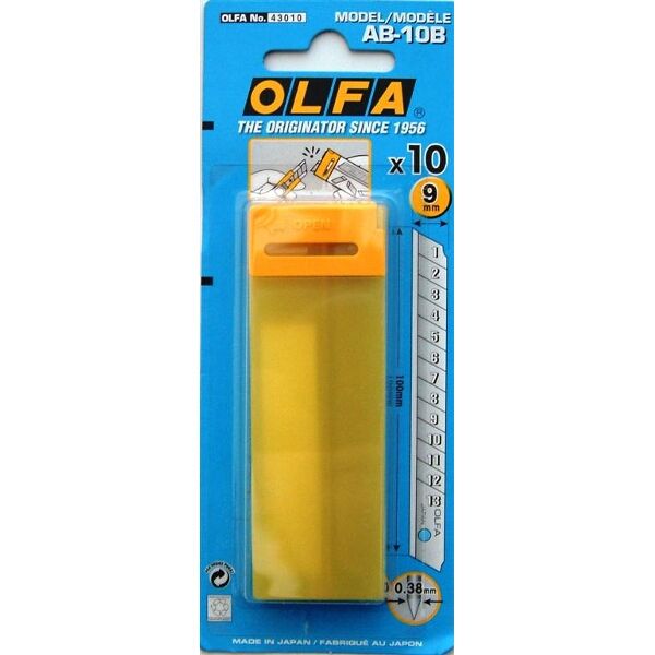 Olfa - Blades Ab-10B 10 Piece 9mm - 8 Pack
