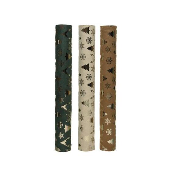3PC CHRISTMAS SUEDE WRAPPING
