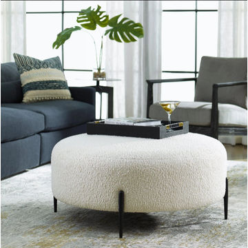 Levi Plush Ottoman