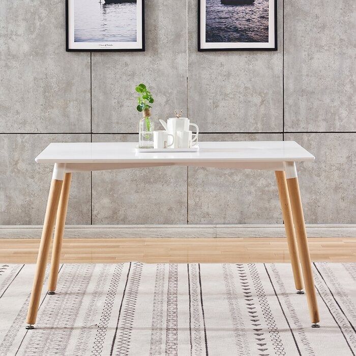 KC FURN-Bella White Dining Table