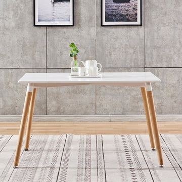 KC FURN-Bella White Dining Table