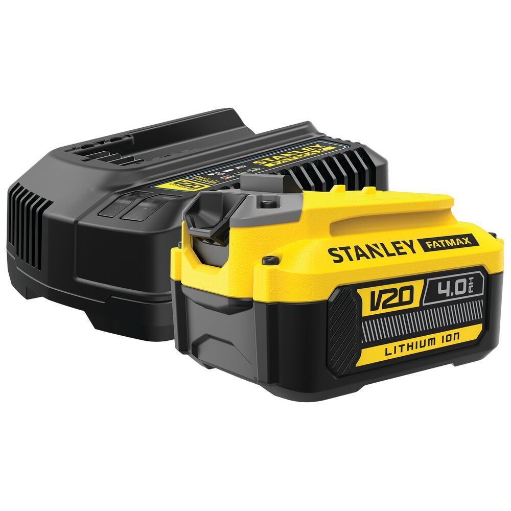 STANLEY FATMAX V20 4 AH Starter Kit - 1 X 18V Battery + Charger | SFMCB14M1-QW