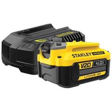 STANLEY FATMAX V20 4 AH Starter Kit - 1 X 18V Battery + Charger | SFMCB14M1-QW