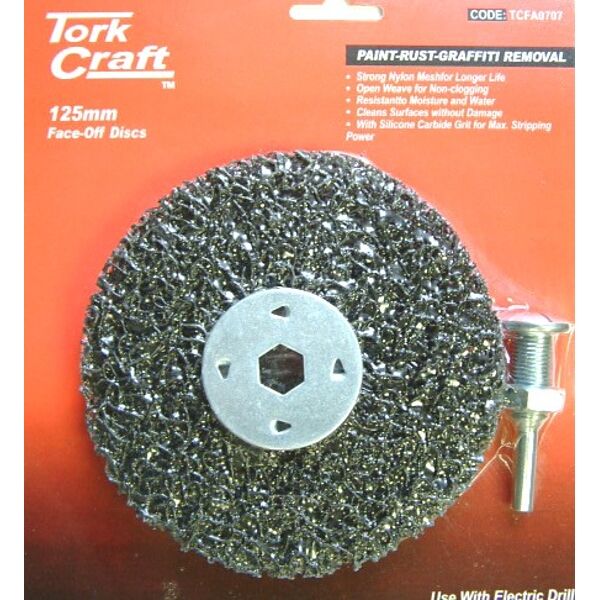 Face Off Disc And Arbor 125Mm Carded For Drill