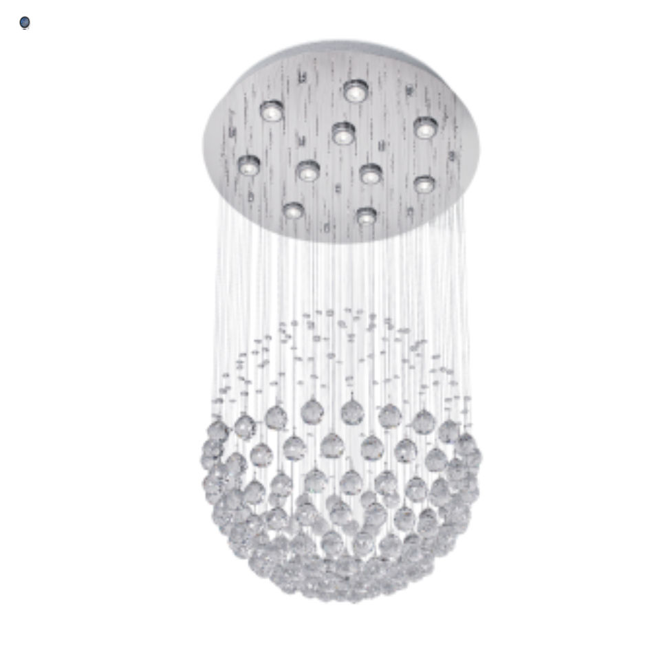 Stainless Steel Chandelier with Crystals