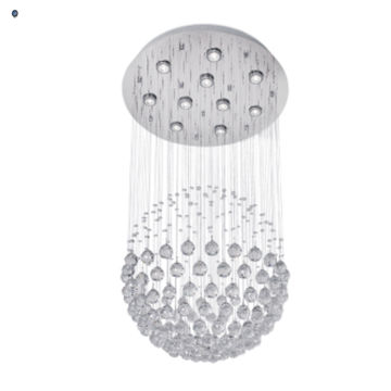 Stainless Steel Chandelier with Crystals