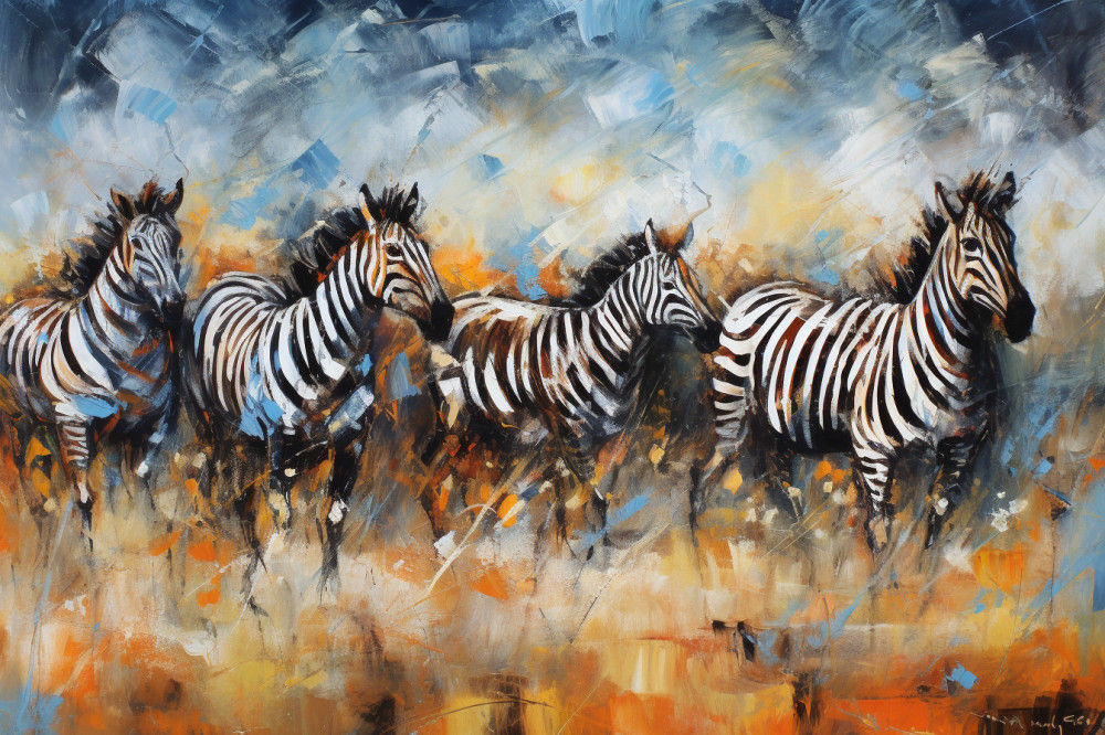 Canvas Wall Art - Roaming Free By Vibrant Serenades Captivating - A1556 - [120 x 80 cm]