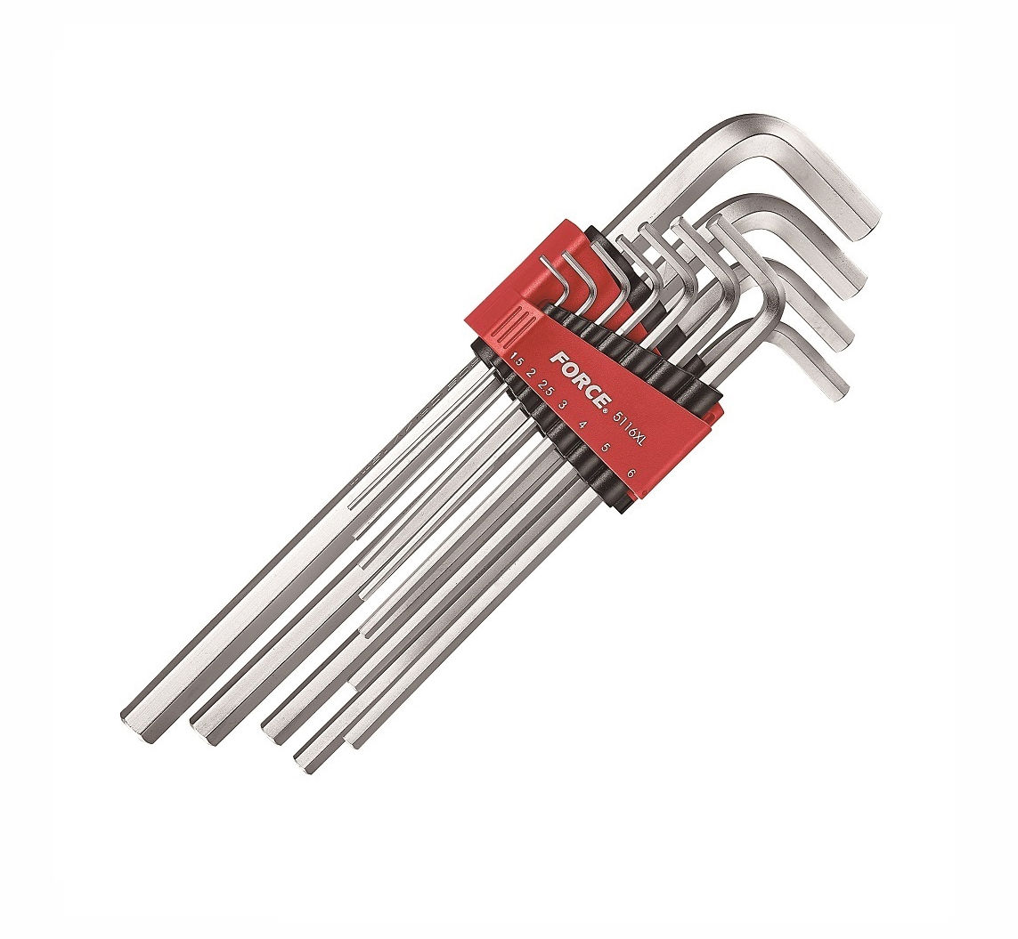 Force - Extra Long Hex Long Key - 11 Piece - 1.5 to 12.0mm