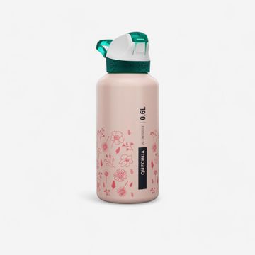0.6 L kidsâ€™ alum. water flask 500 with instant cap, pipette & straw, for hiking