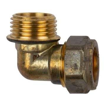 Compression Brass Elbow 90D C x MI 15mmx1/2"