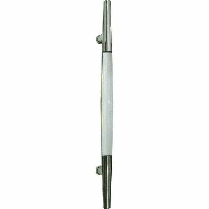 Tapered stainless steel and acrylic pull handle