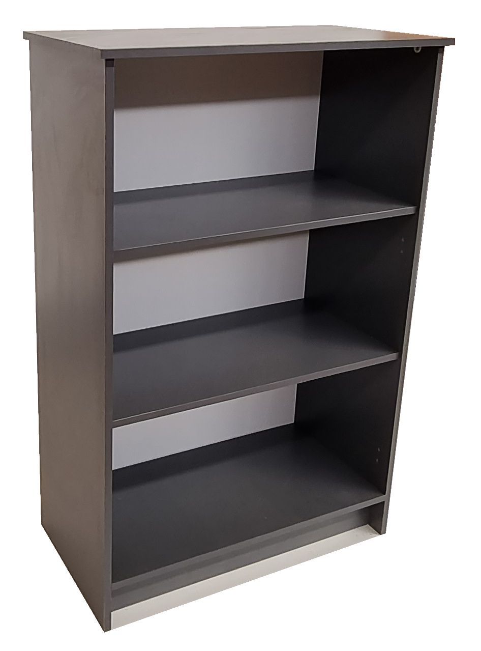 Oxford 3 Shelf Book/Filing Cabinet 80cm - Storm Grey