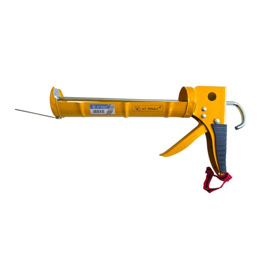 NT TOOLS Pro Half Moon Caulking Gun with Nozzle Cutter and Pin