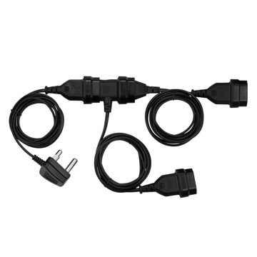 Switched Extension Cord - 3 to 2 Pin Euro Daisy Chain up to 6m of Extension