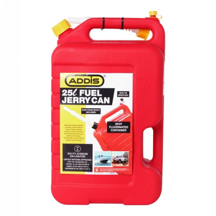 Addis - Large Plastic Jerry Petrol Can - 25L