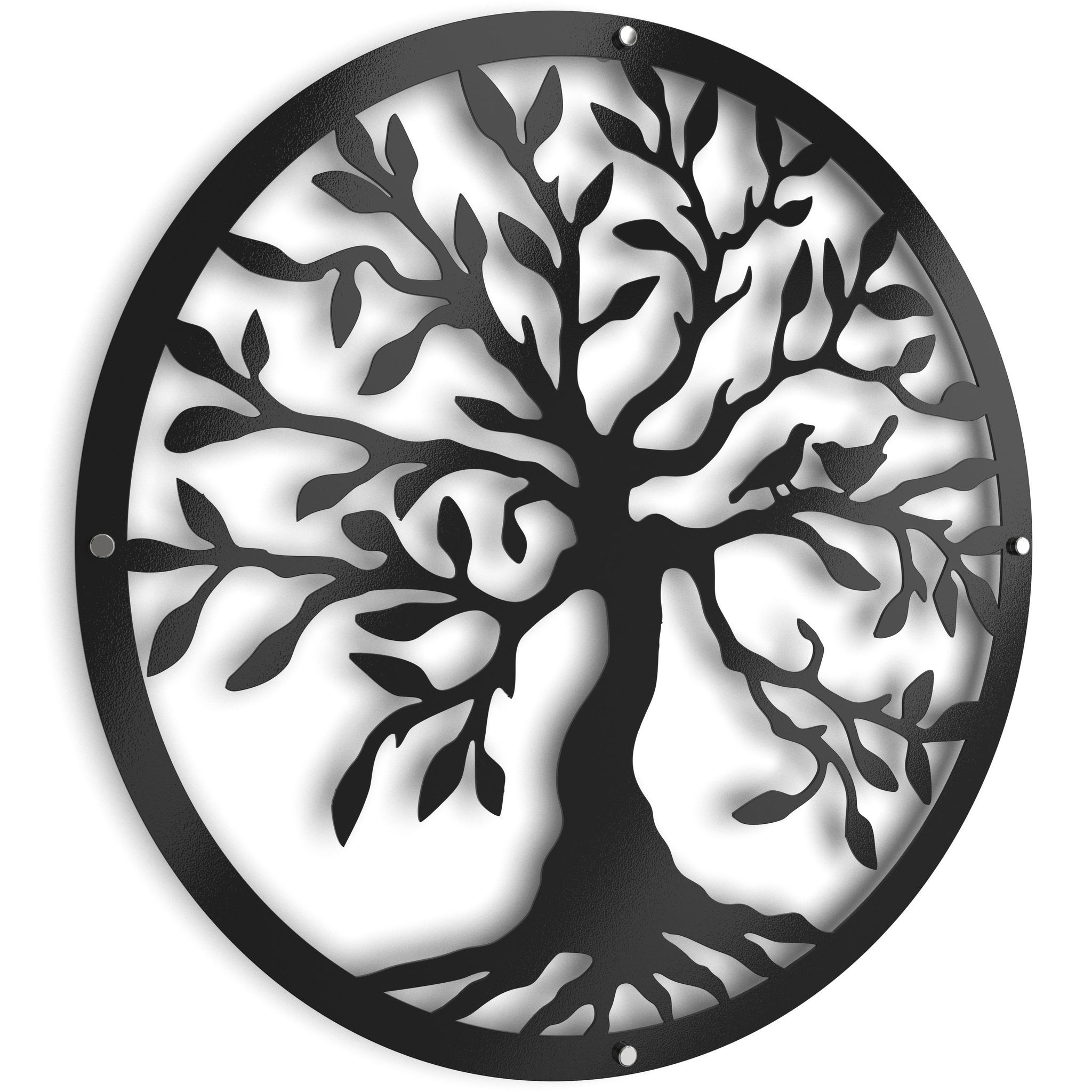 Tree of Life 2 Raised Metal Wall Art Home Décor- 60x60cm By Unexpected Worx