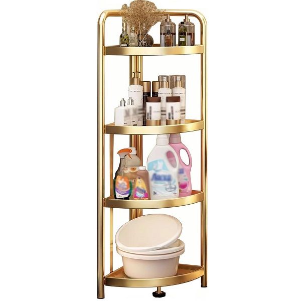 4 Tier Folding Corner Shelf With Triangle Storage Rack