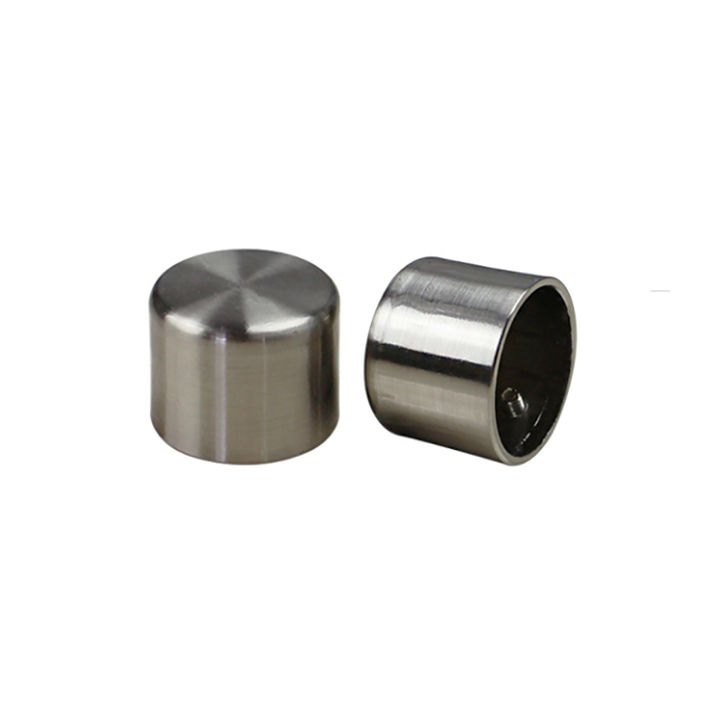 Matoc Designs End Cap for 25mm Curtain Pole - Plain End Cap Silver (Pack of 2)