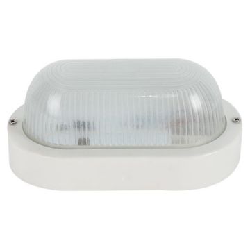 230VAC 9W White LED Plastic Bulkhead 6000K 250x120mm IP54