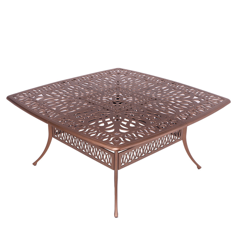 Elizabeth Aluminium Patio Table / Garden Table / Outdoor Dining Table - 164cm x 164cm Square - COPPER