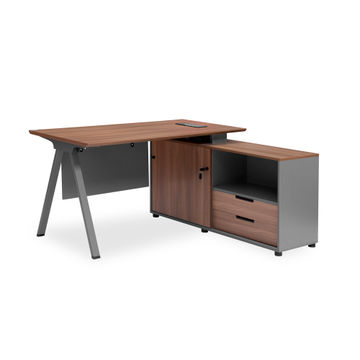 GOF Furniture - Nuturi Office Desk, Dark Brown