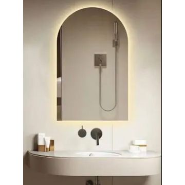Victoria Arched Bathroom Mirror Warm White 80x120cm