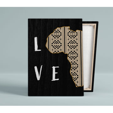 Love Africa Stretched Canvas Print Helix