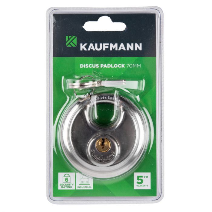 Kaufmann - Padlock Discus 70mm S/ Steel